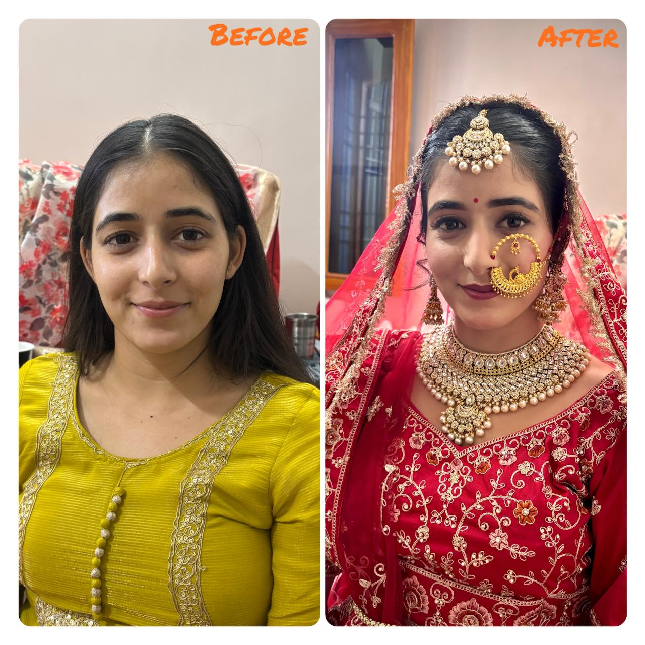 Bridal Makeup, Mehndi, and Hairstyle